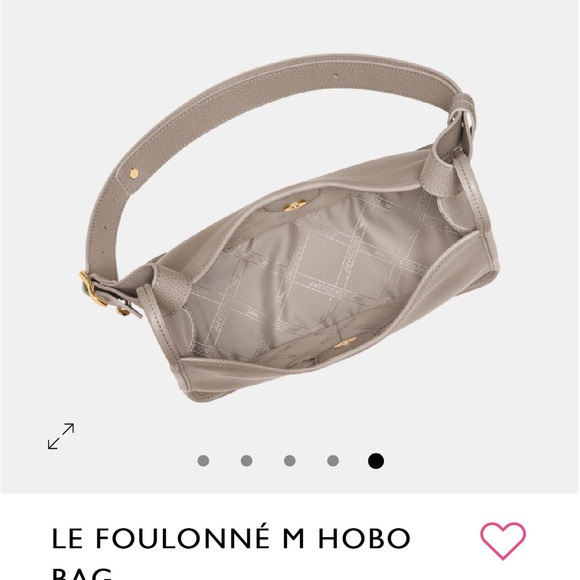 Longchamp Hobo Bag M LE FOULONNÉ Turtledove - Picture 4 of 16